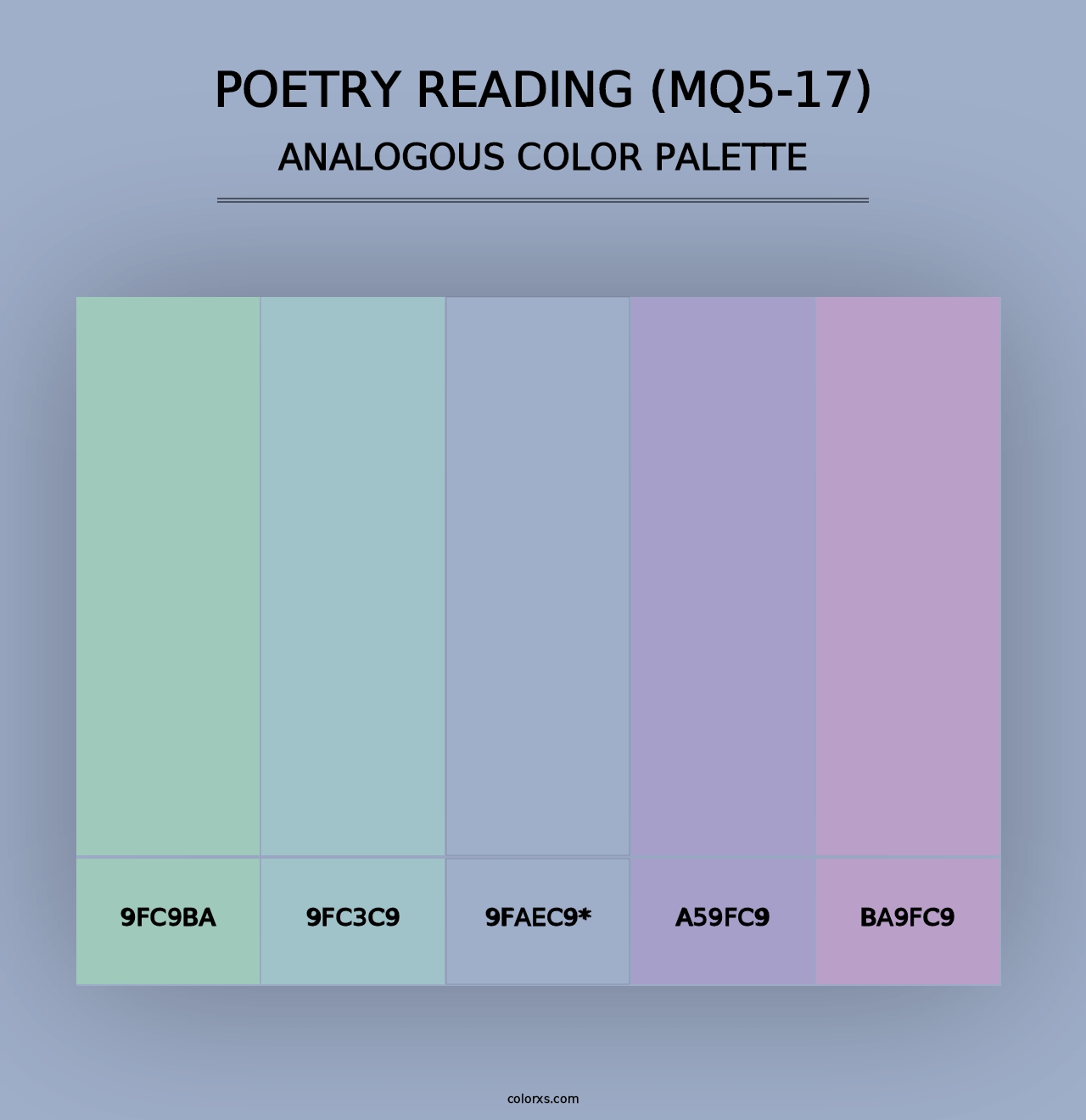 Poetry Reading (MQ5-17) - Analogous Color Palette