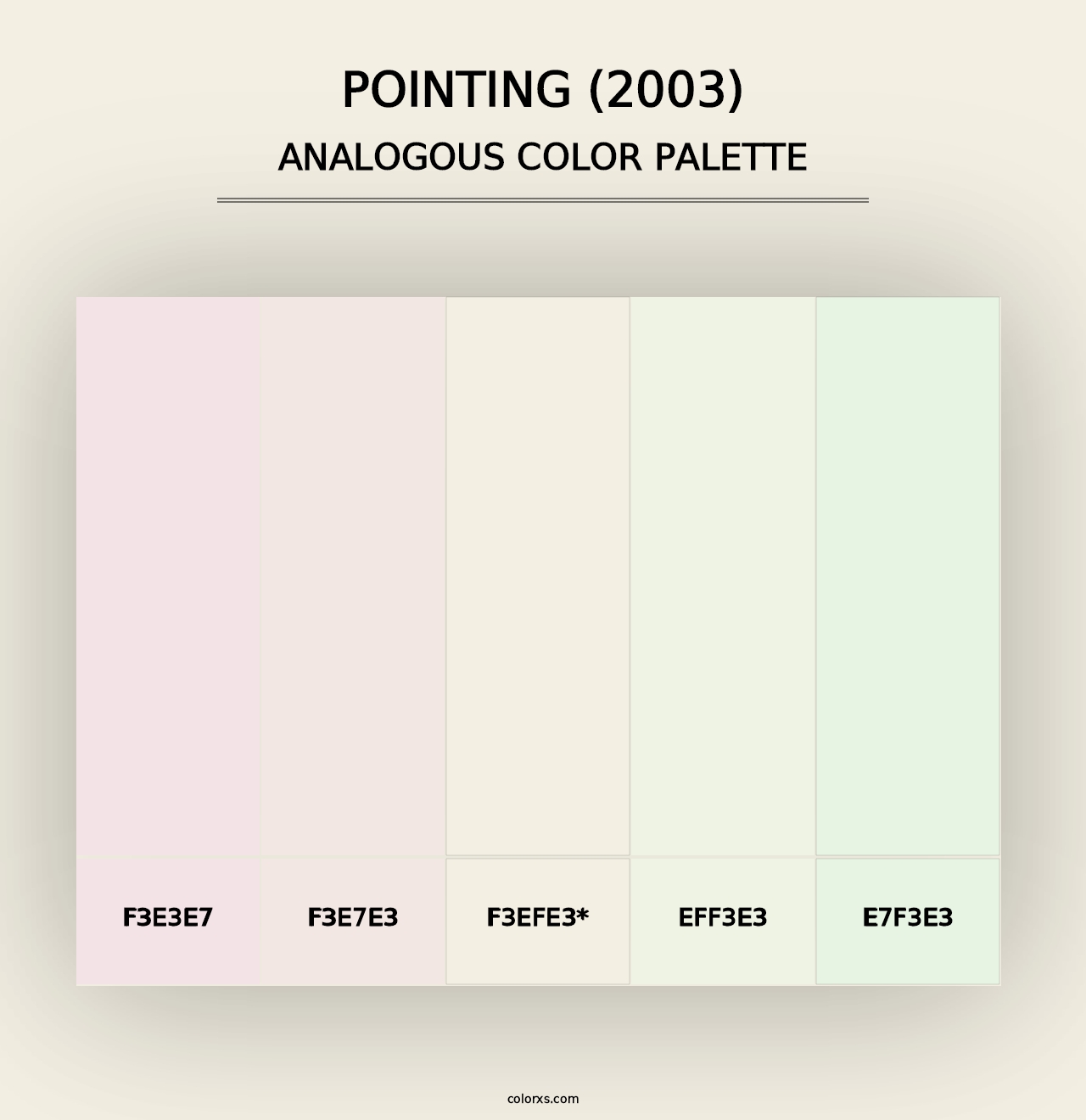 Pointing (2003) - Analogous Color Palette