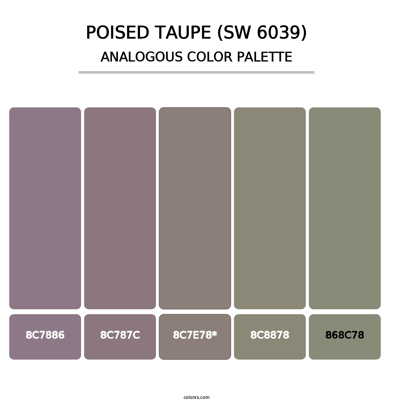 Poised Taupe (SW 6039) - Analogous Color Palette