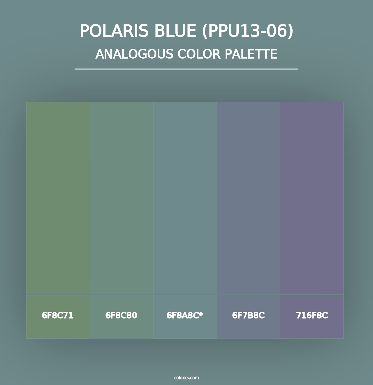 Polaris Blue (PPU13-06) - Analogous Color Palette