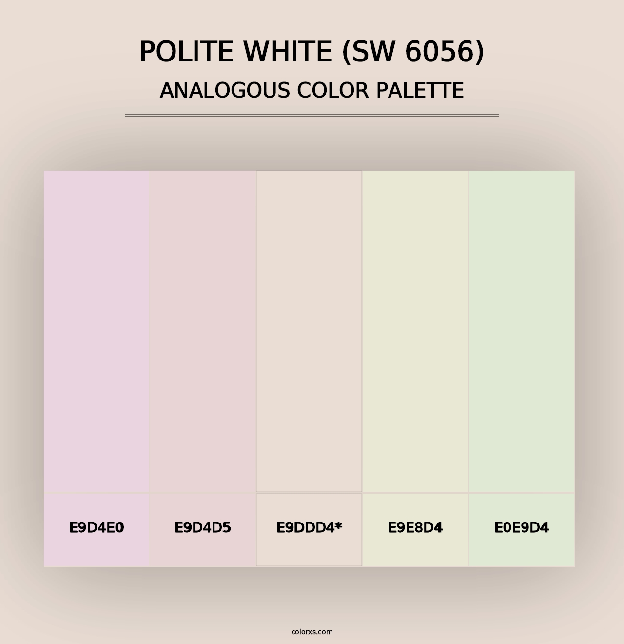 Polite White (SW 6056) - Analogous Color Palette