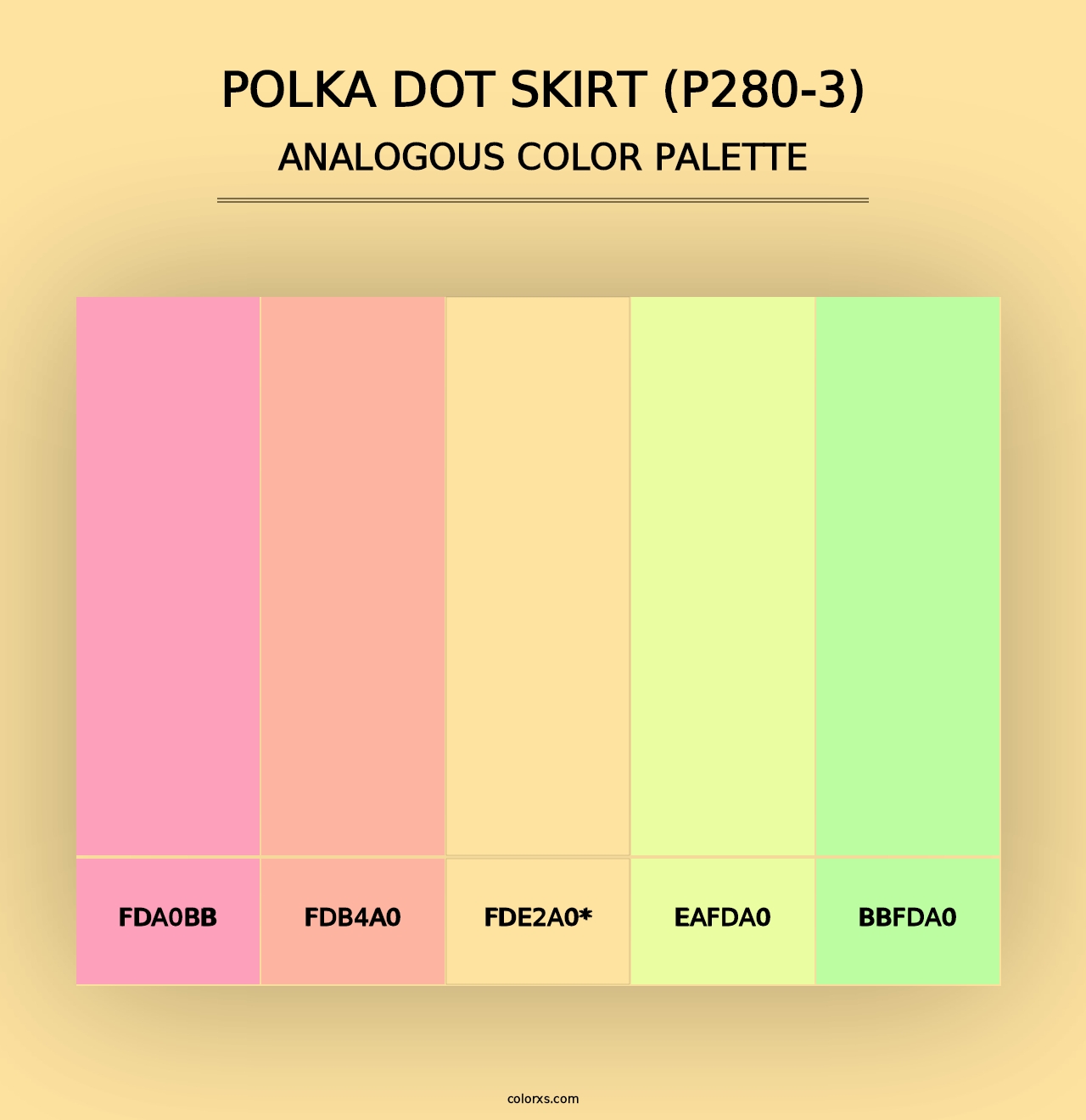 Polka Dot Skirt (P280-3) - Analogous Color Palette