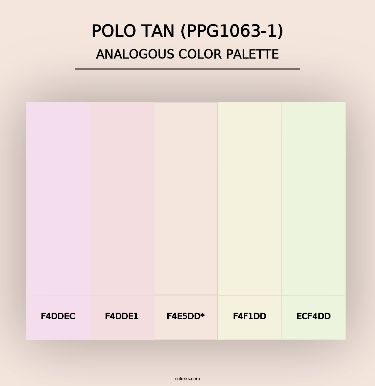 Polo Tan (PPG1063-1) - Analogous Color Palette