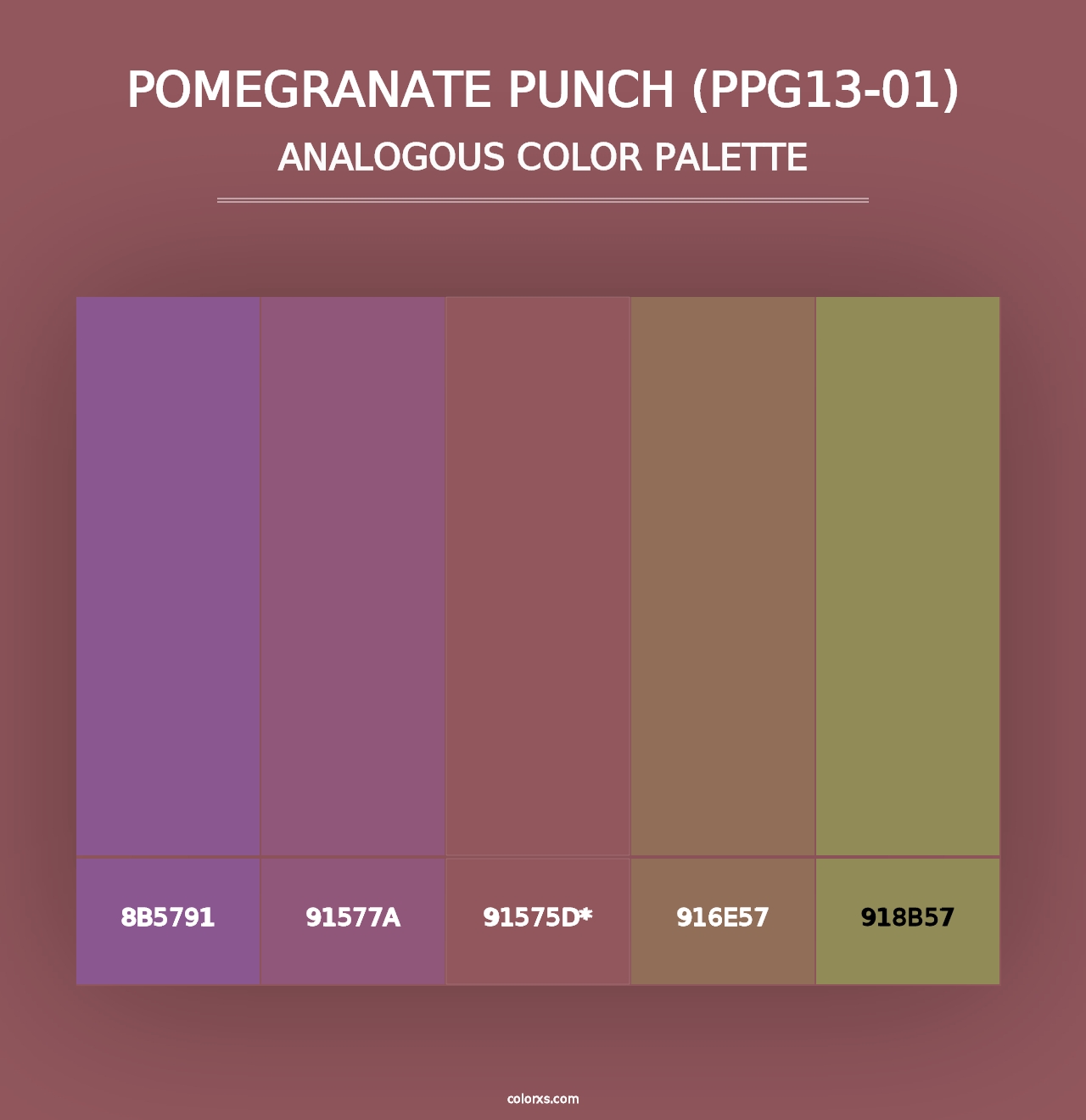 Pomegranate Punch (PPG13-01) - Analogous Color Palette