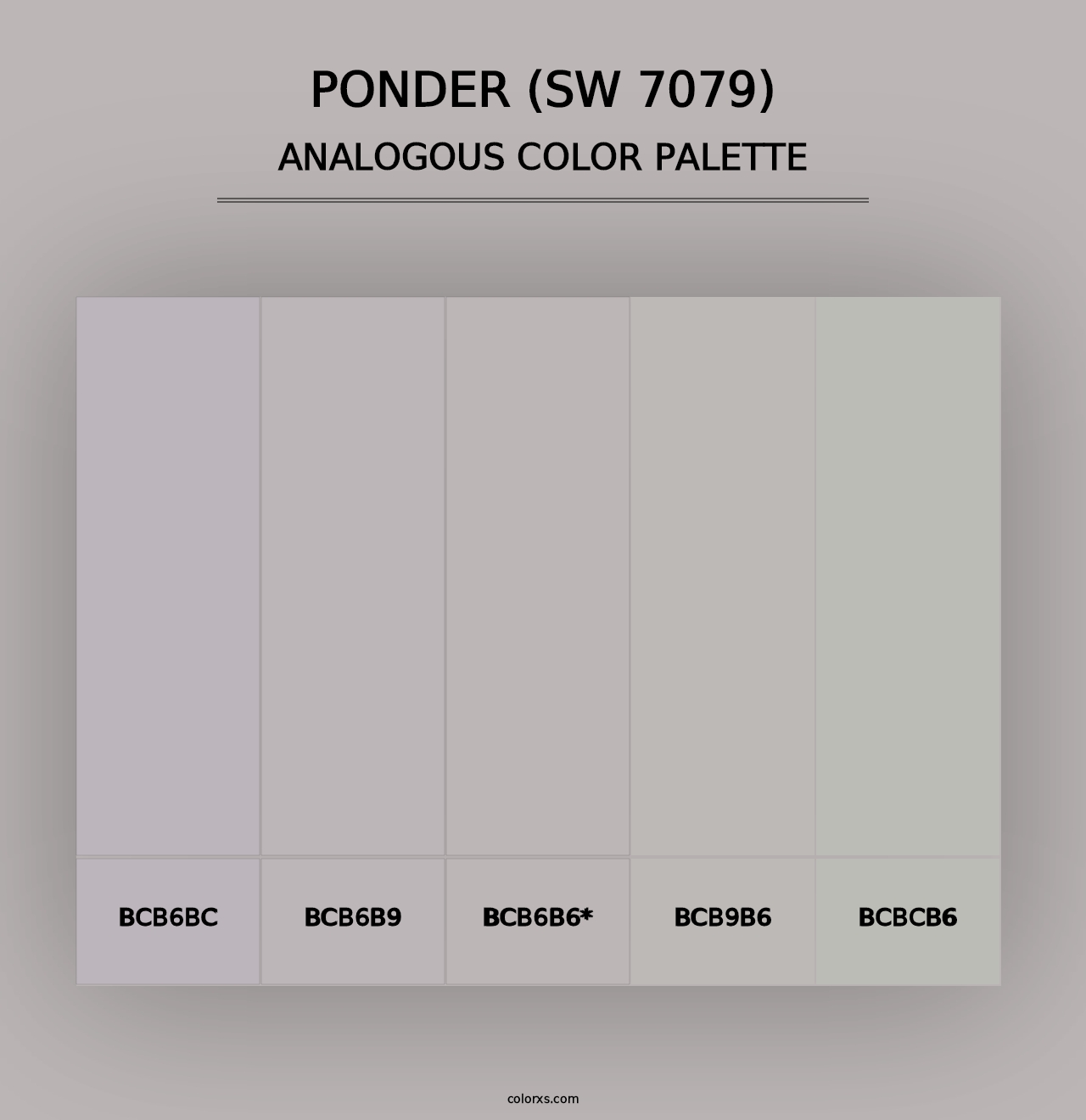 Ponder (SW 7079) - Analogous Color Palette