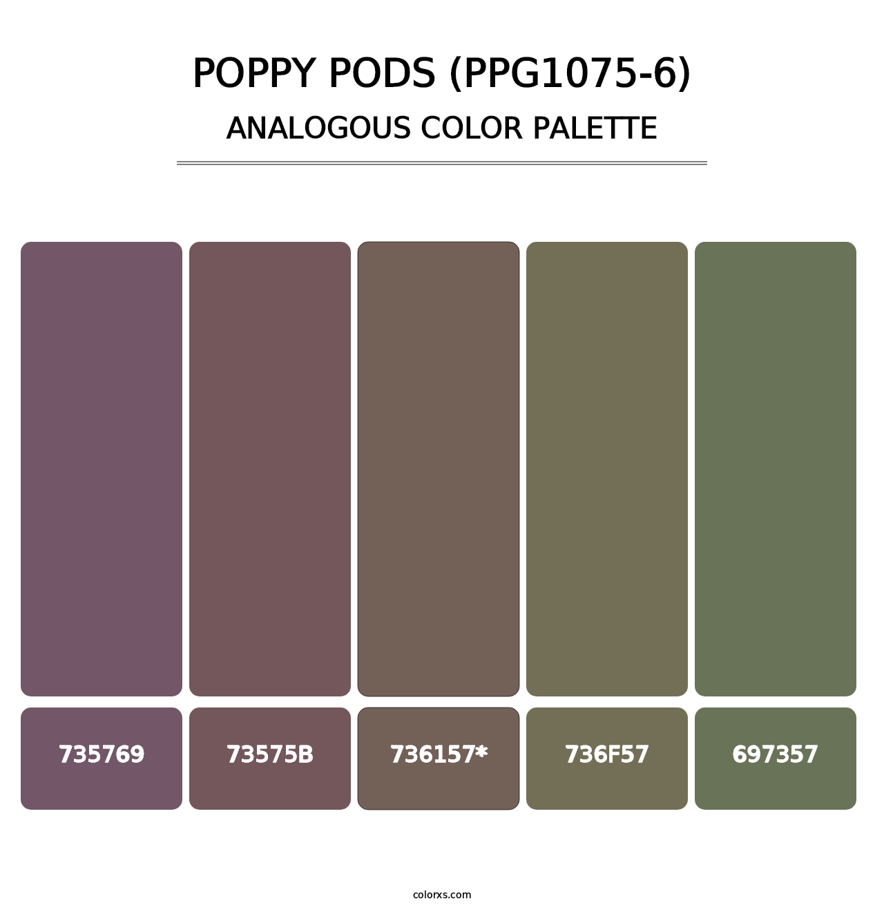 Poppy Pods (PPG1075-6) - Analogous Color Palette