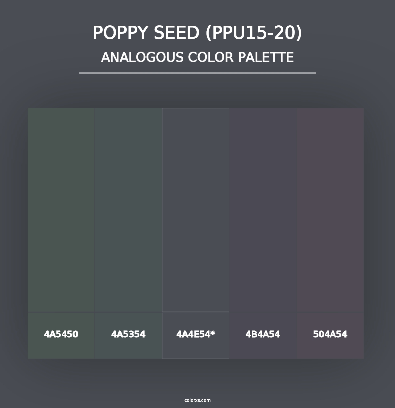 Poppy Seed (PPU15-20) - Analogous Color Palette