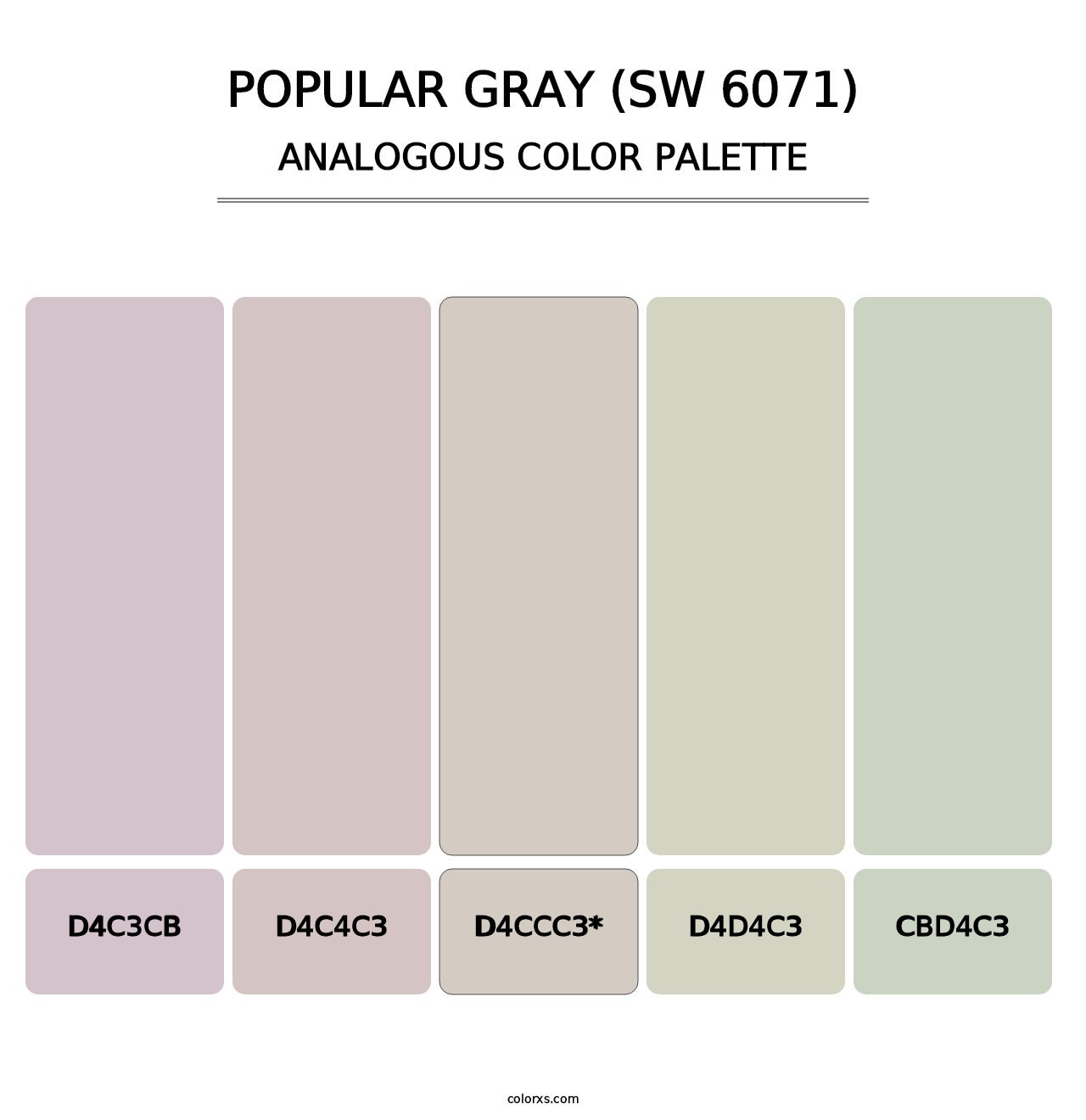 Popular Gray (SW 6071) - Analogous Color Palette