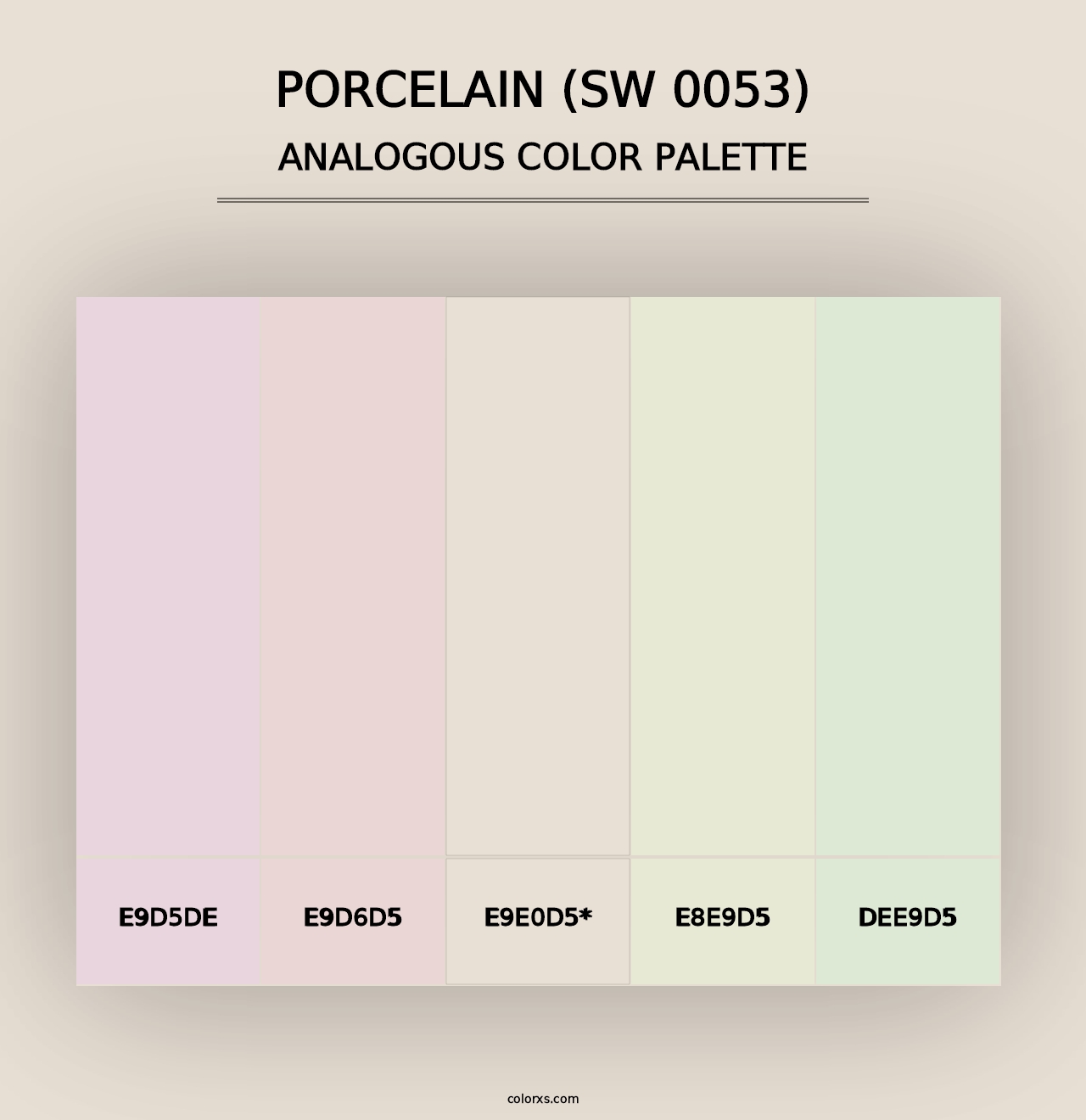 Porcelain (SW 0053) - Analogous Color Palette