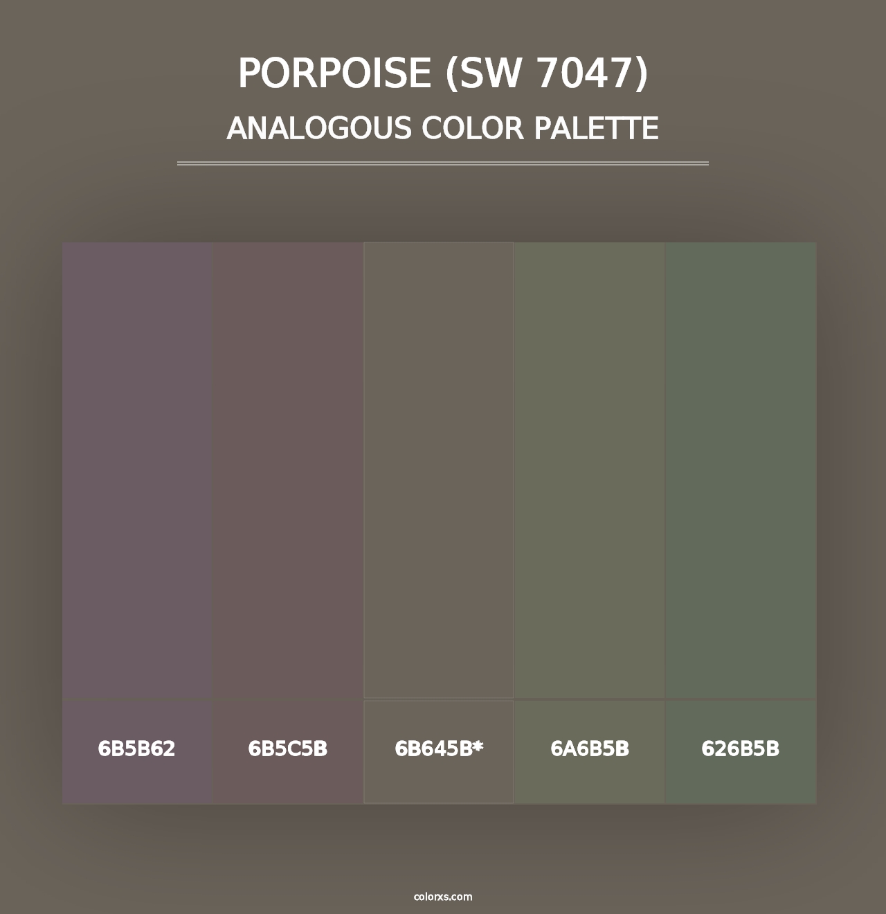 Porpoise (SW 7047) - Analogous Color Palette