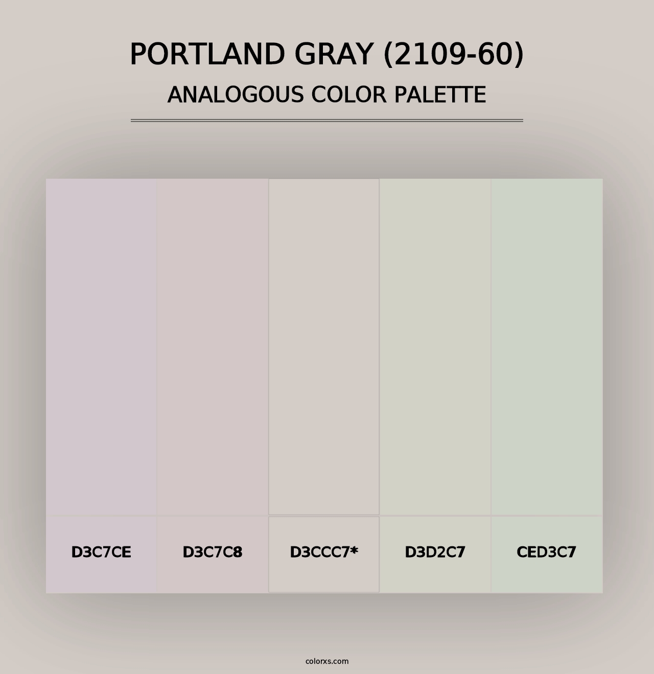 Portland Gray (2109-60) - Analogous Color Palette