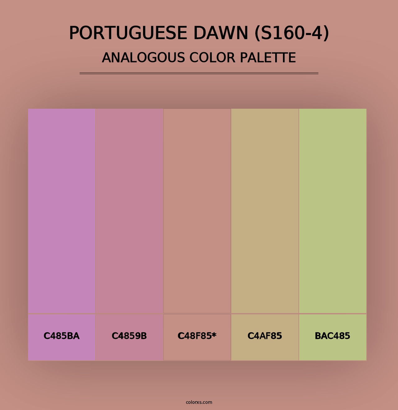 Portuguese Dawn (S160-4) - Analogous Color Palette