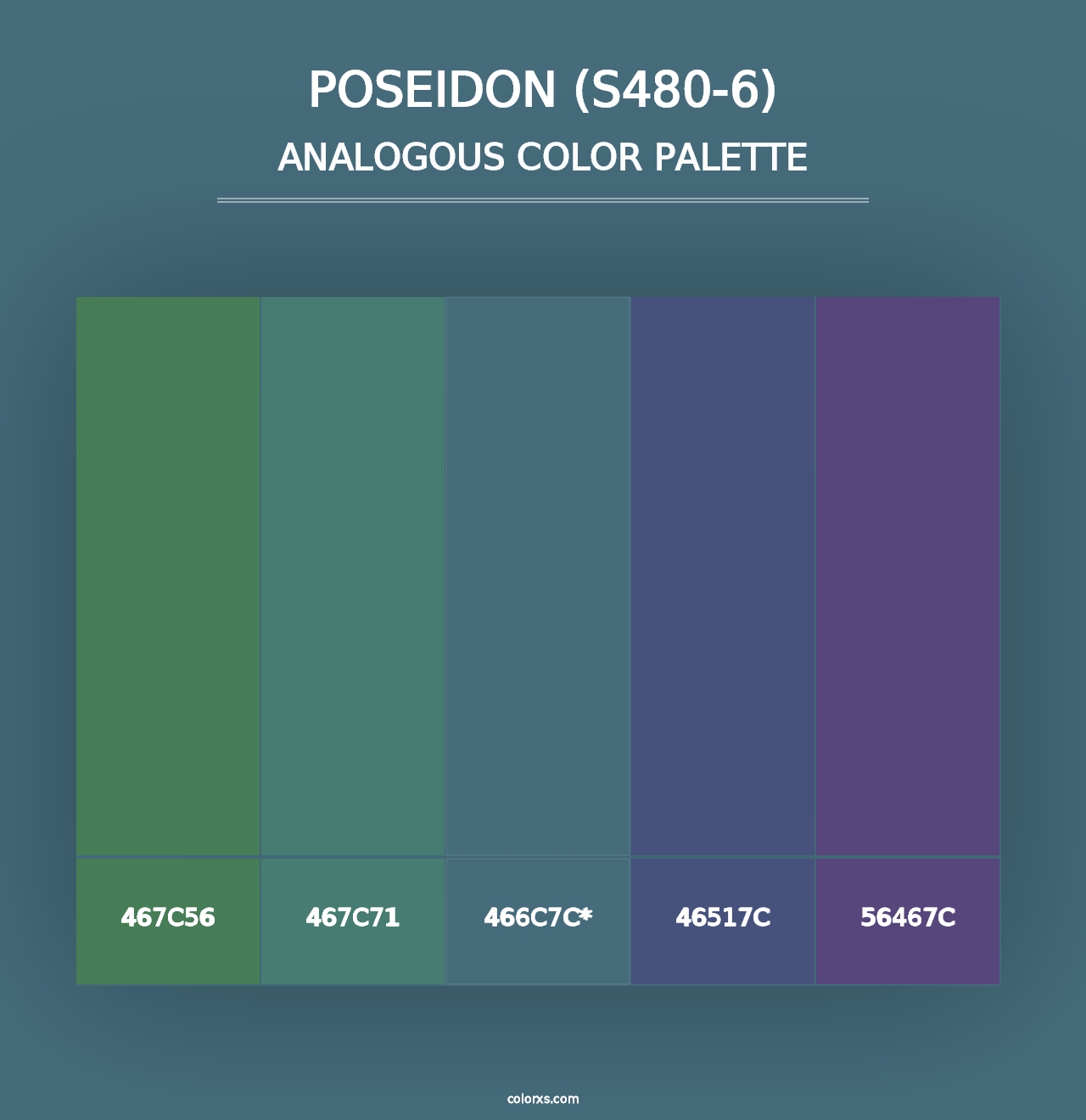 Poseidon (S480-6) - Analogous Color Palette