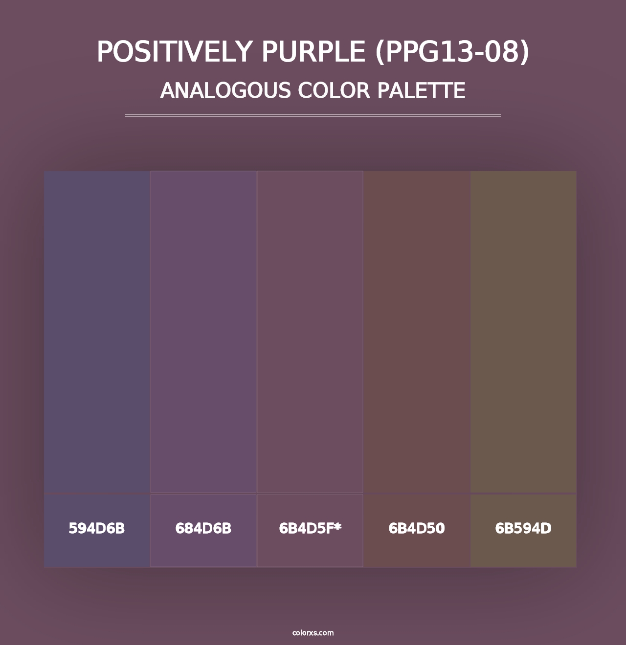 Positively Purple (PPG13-08) - Analogous Color Palette