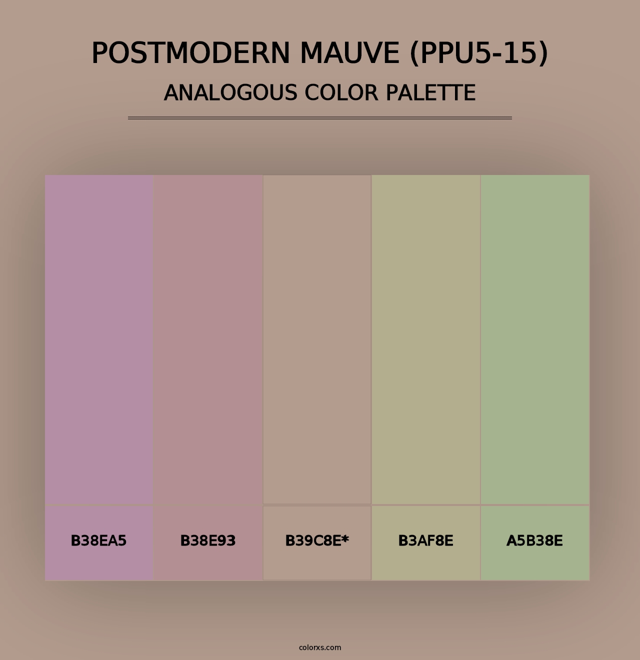 Postmodern Mauve (PPU5-15) - Analogous Color Palette