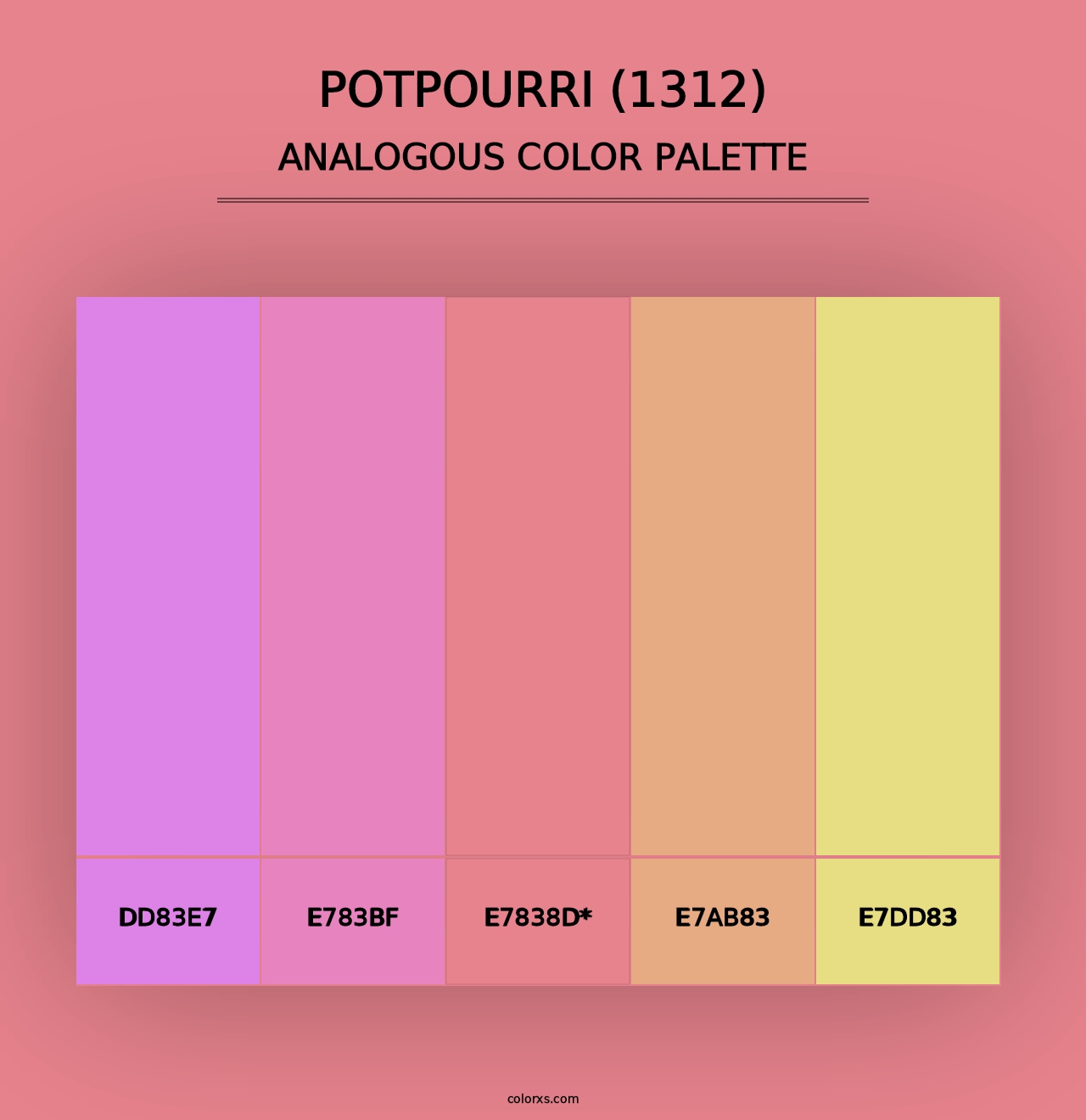 Potpourri (1312) - Analogous Color Palette