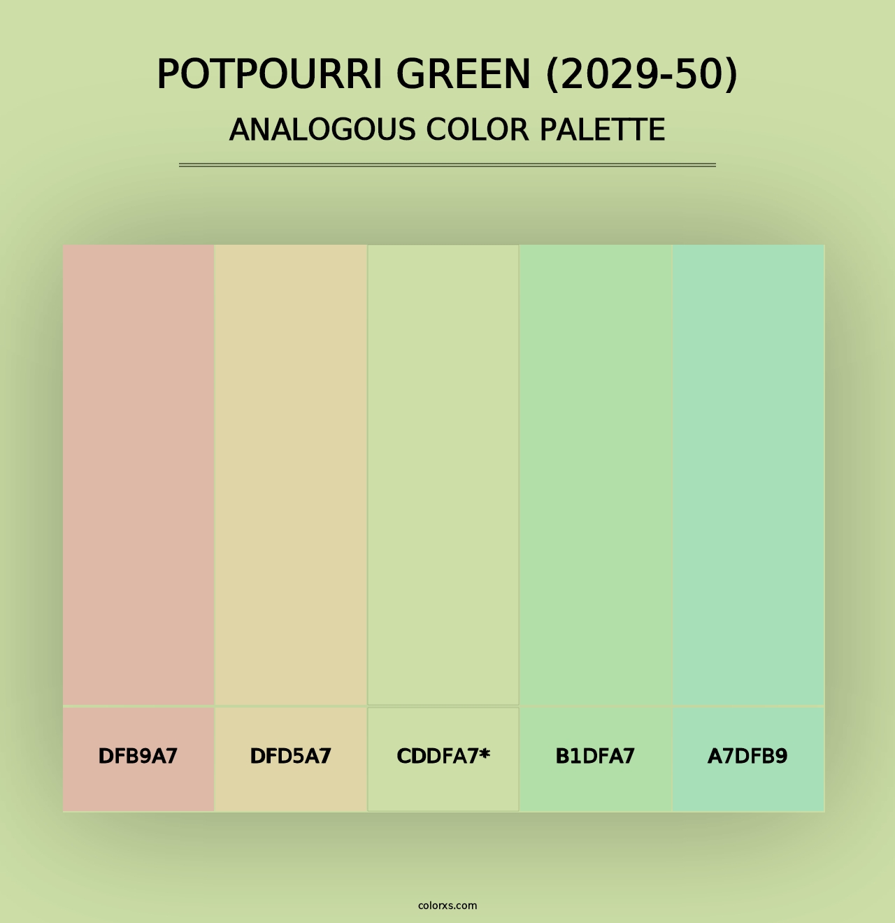 Potpourri Green (2029-50) - Analogous Color Palette