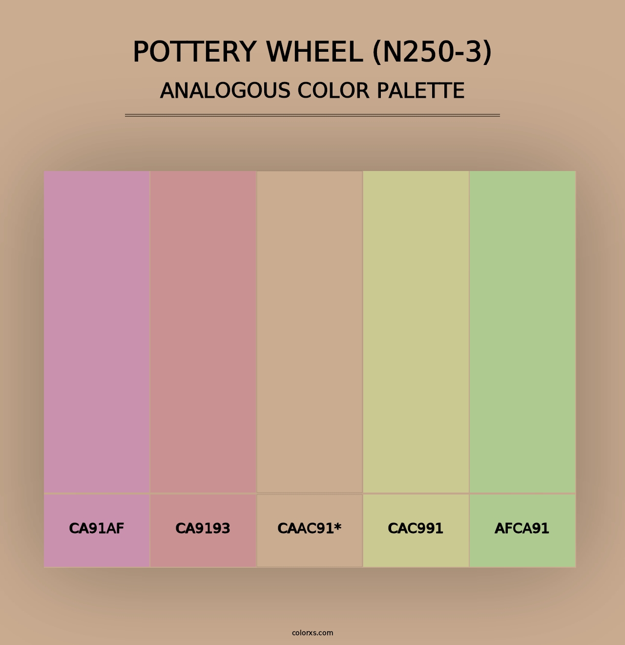 Pottery Wheel (N250-3) - Analogous Color Palette