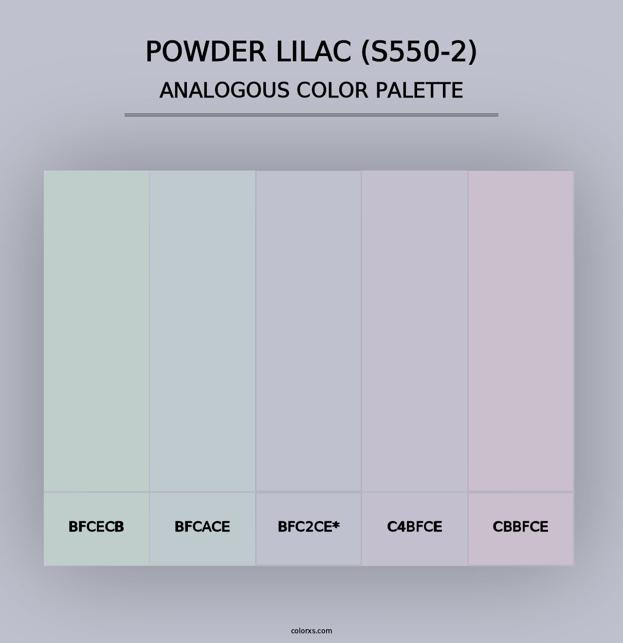 Powder Lilac (S550-2) - Analogous Color Palette