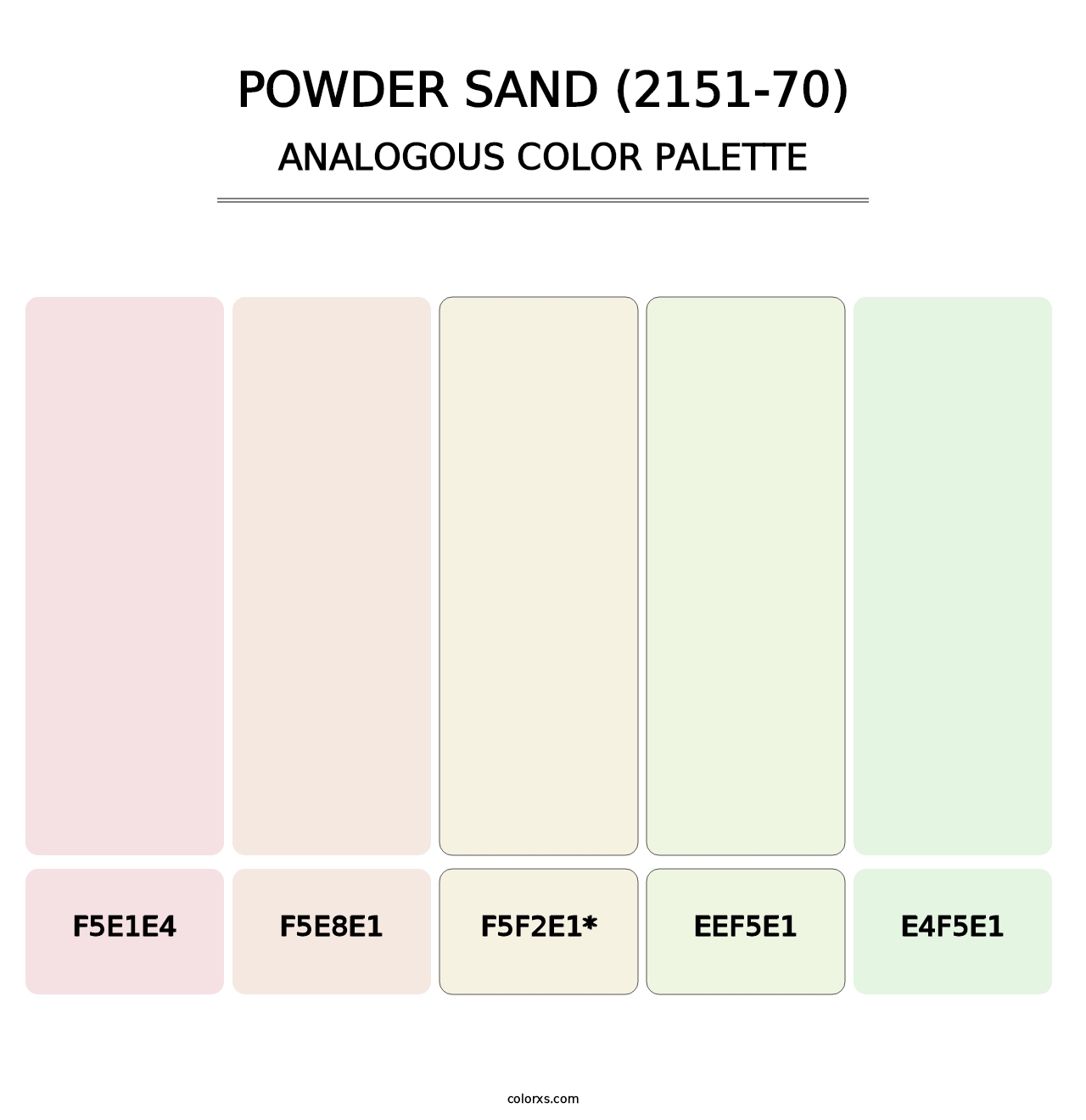 Powder Sand (2151-70) - Analogous Color Palette