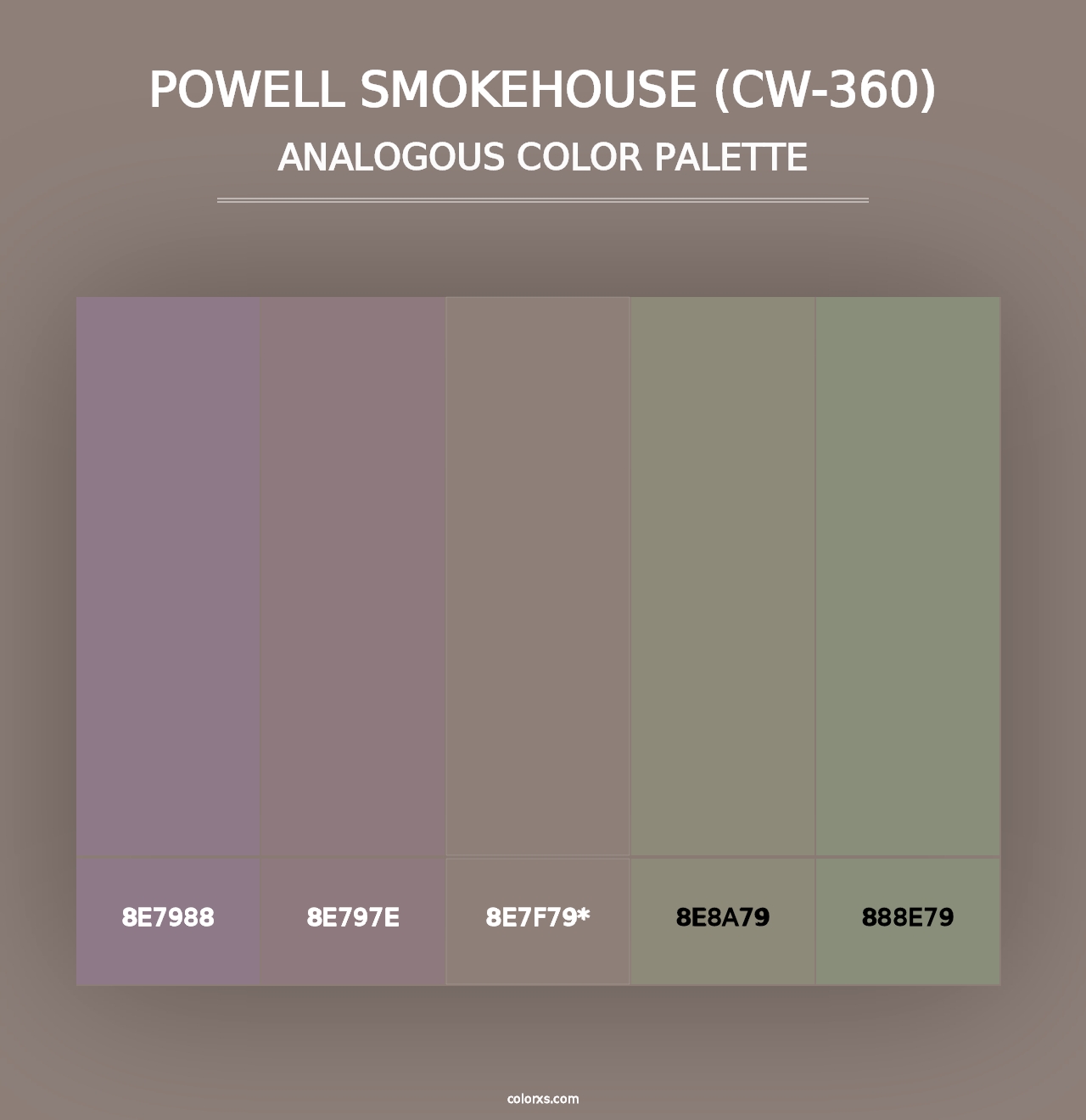 Powell Smokehouse (CW-360) - Analogous Color Palette