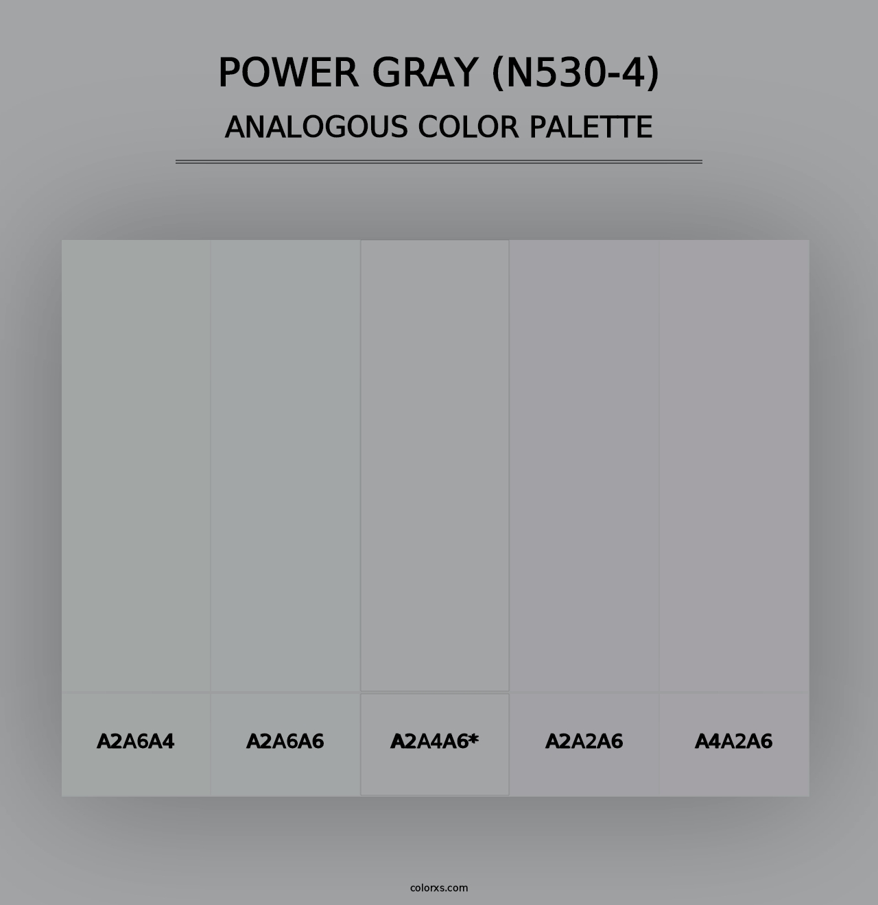 Power Gray (N530-4) - Analogous Color Palette