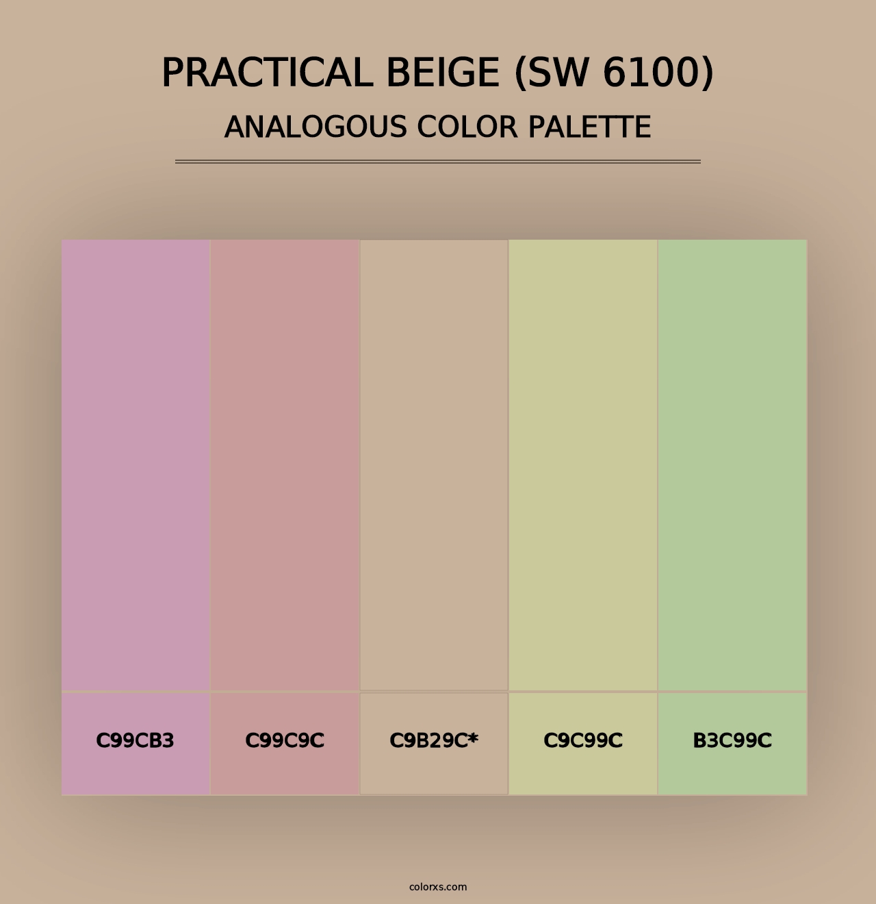 Practical Beige (SW 6100) - Analogous Color Palette