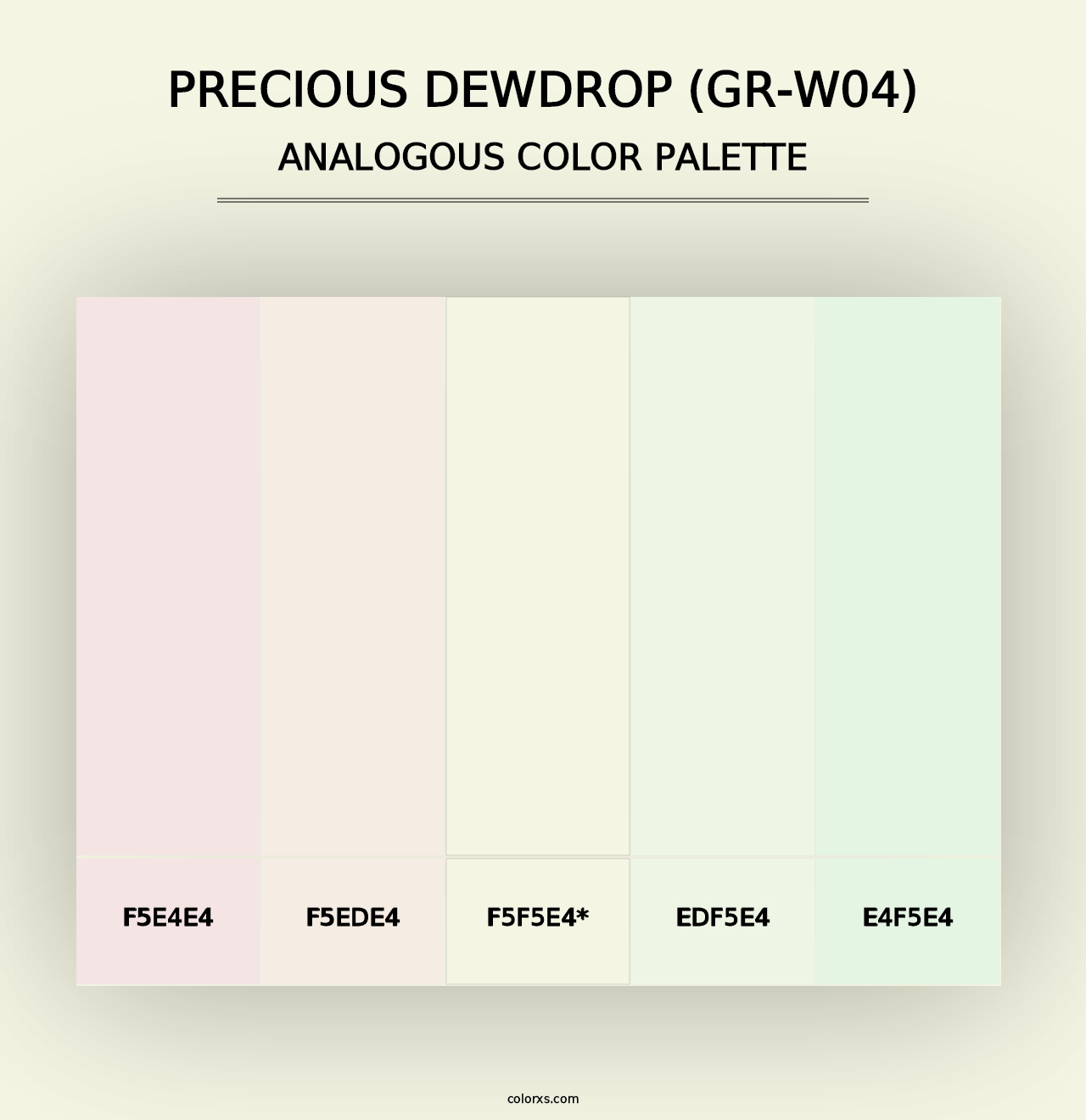 Precious Dewdrop (GR-W04) - Analogous Color Palette