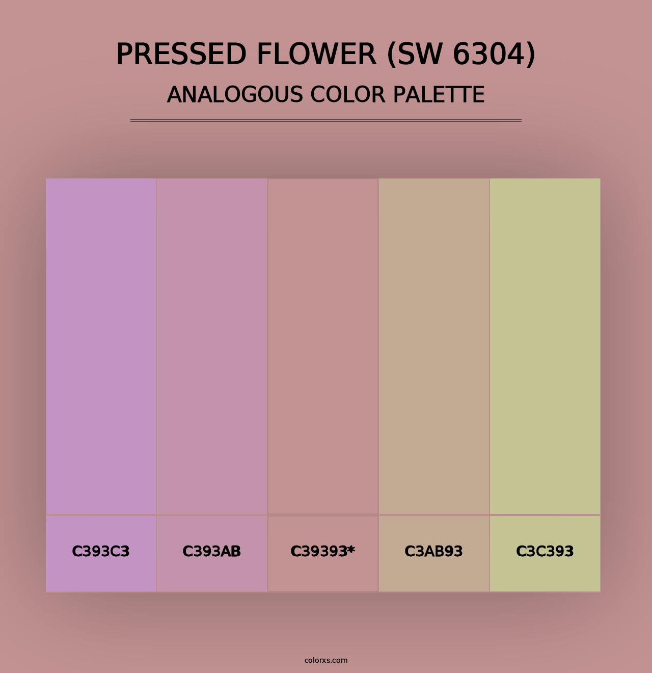 Pressed Flower (SW 6304) - Analogous Color Palette