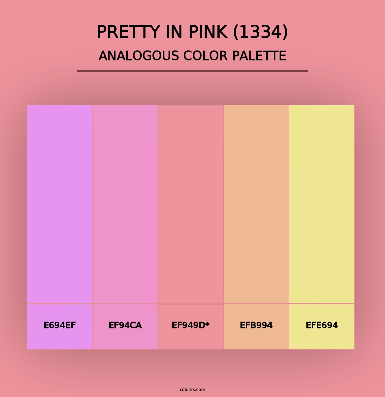 Pretty in Pink (1334) - Analogous Color Palette