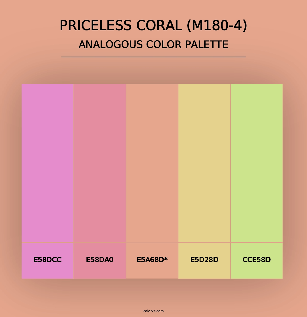 Priceless Coral (M180-4) - Analogous Color Palette