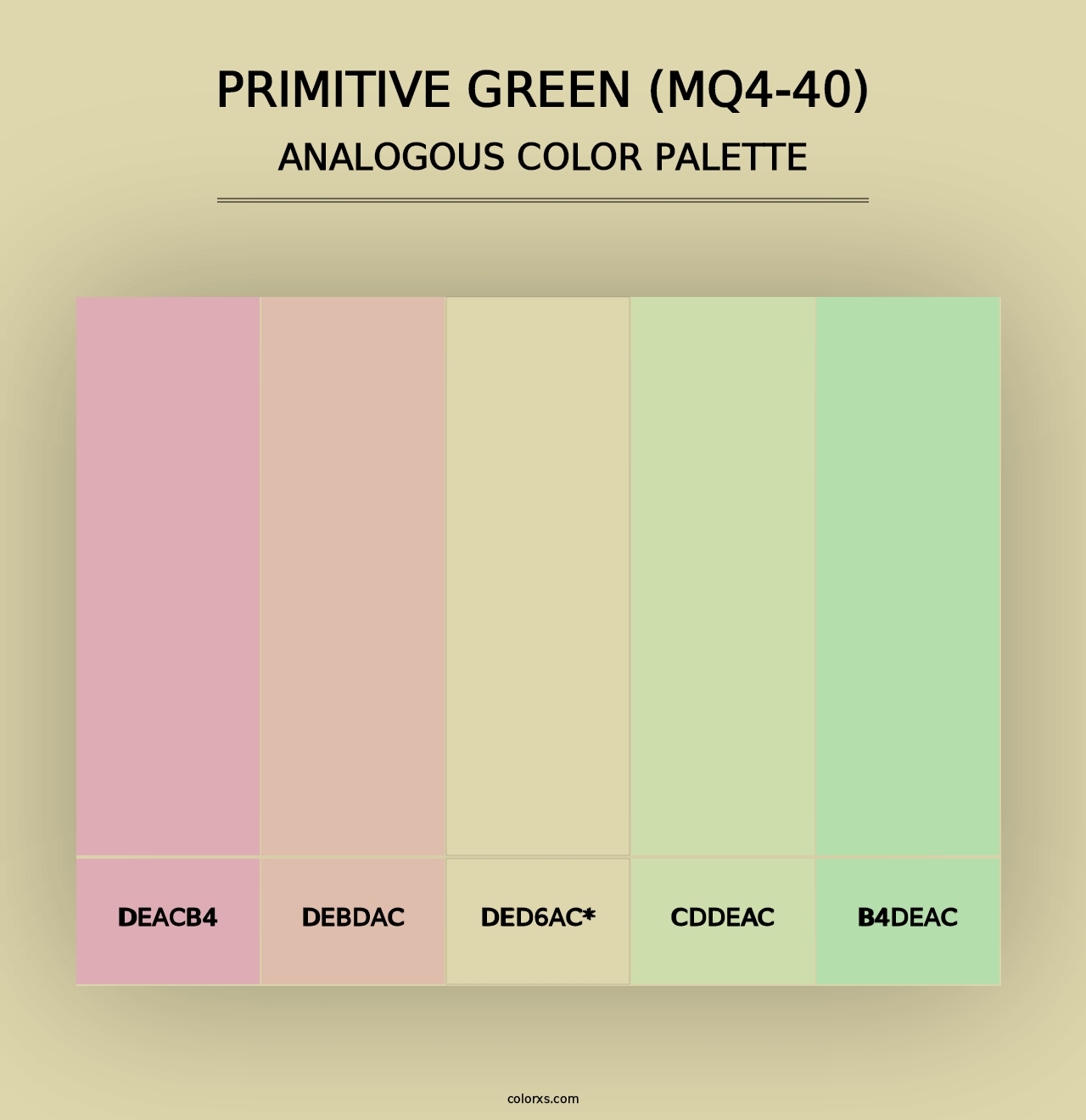 Primitive Green (MQ4-40) - Analogous Color Palette