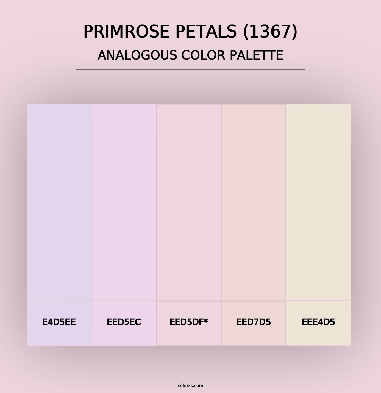 Primrose Petals (1367) - Analogous Color Palette