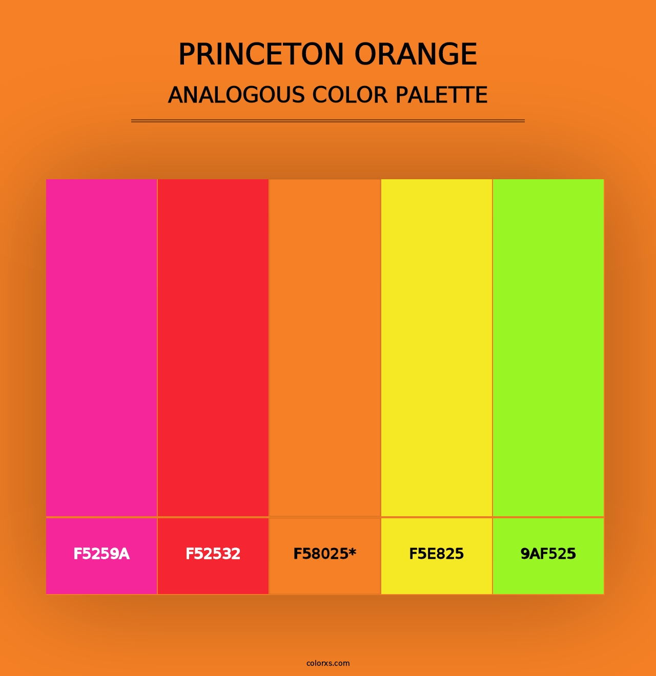 Princeton Orange - Analogous Color Palette