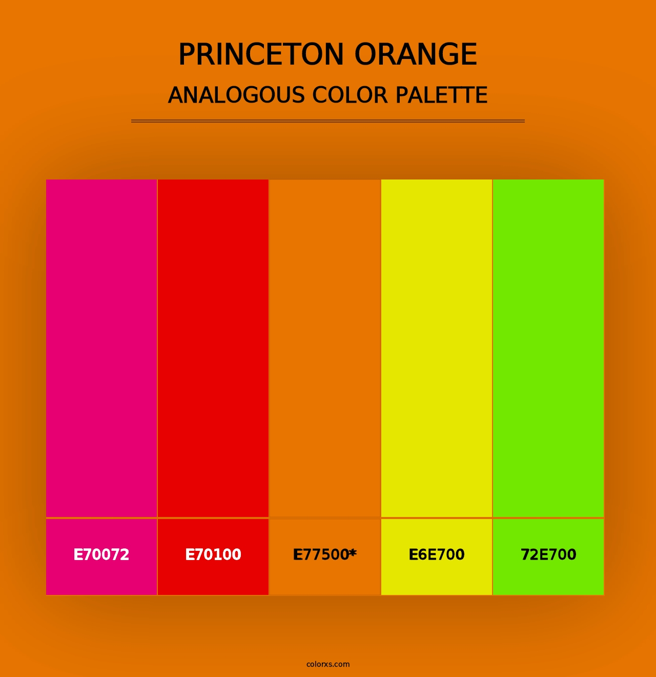 Princeton orange - Analogous Color Palette