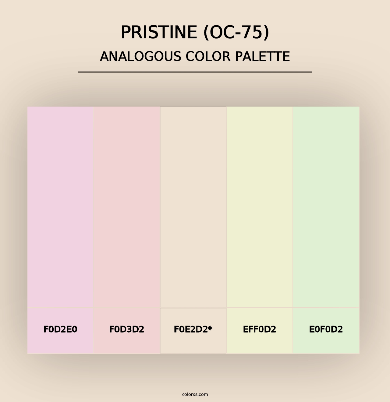 Pristine (OC-75) - Analogous Color Palette