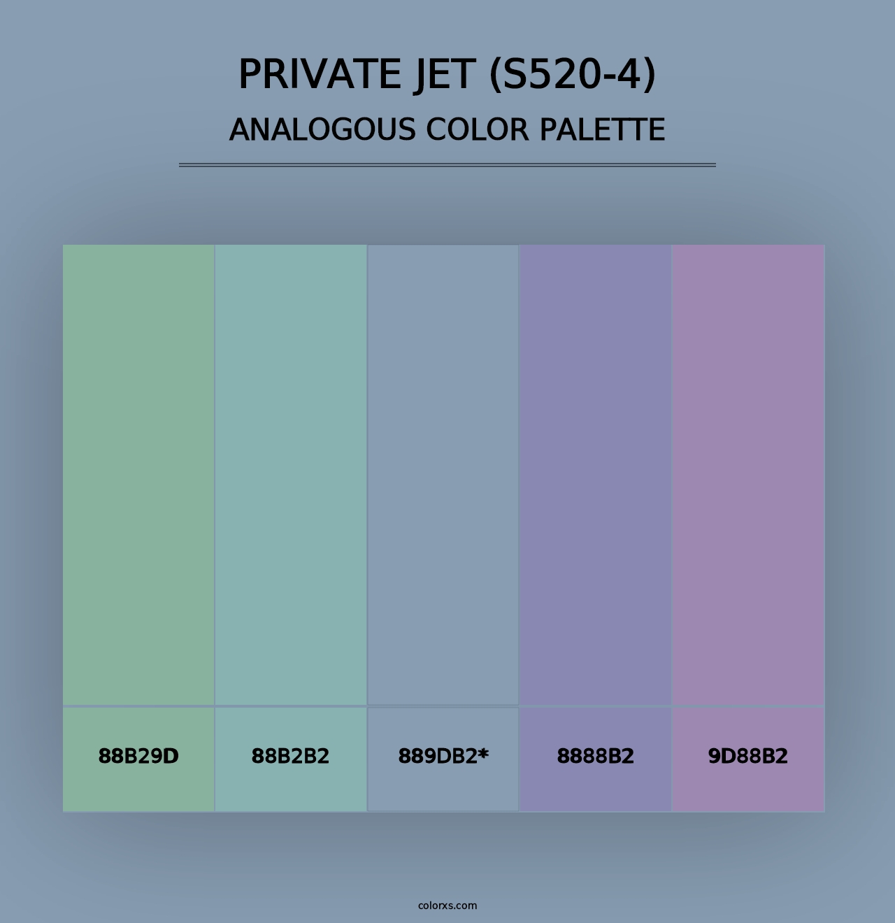 Private Jet (S520-4) - Analogous Color Palette