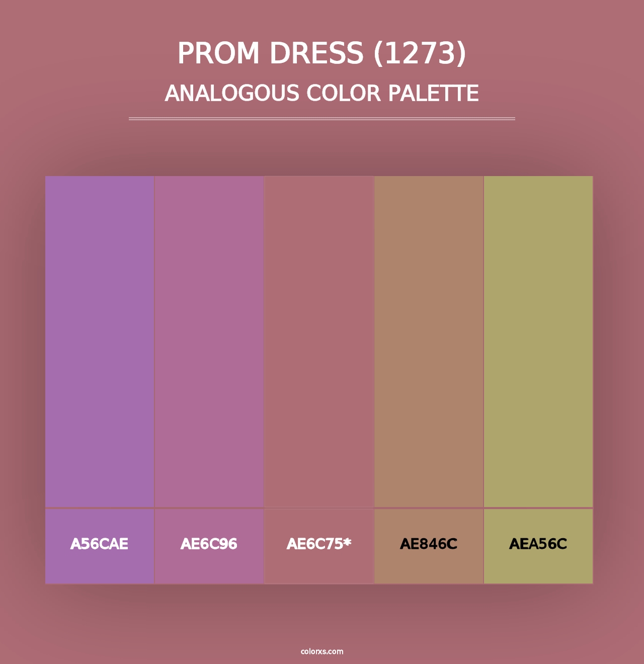 Prom Dress (1273) - Analogous Color Palette