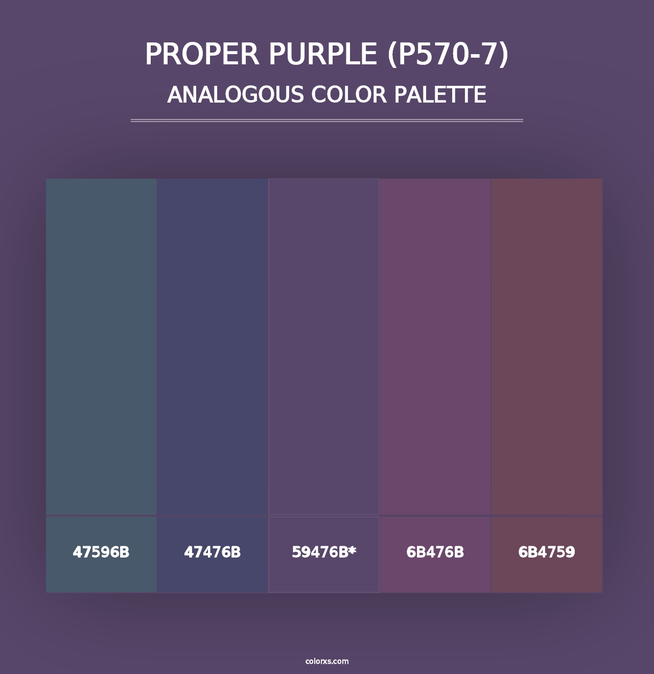 Proper Purple (P570-7) - Analogous Color Palette