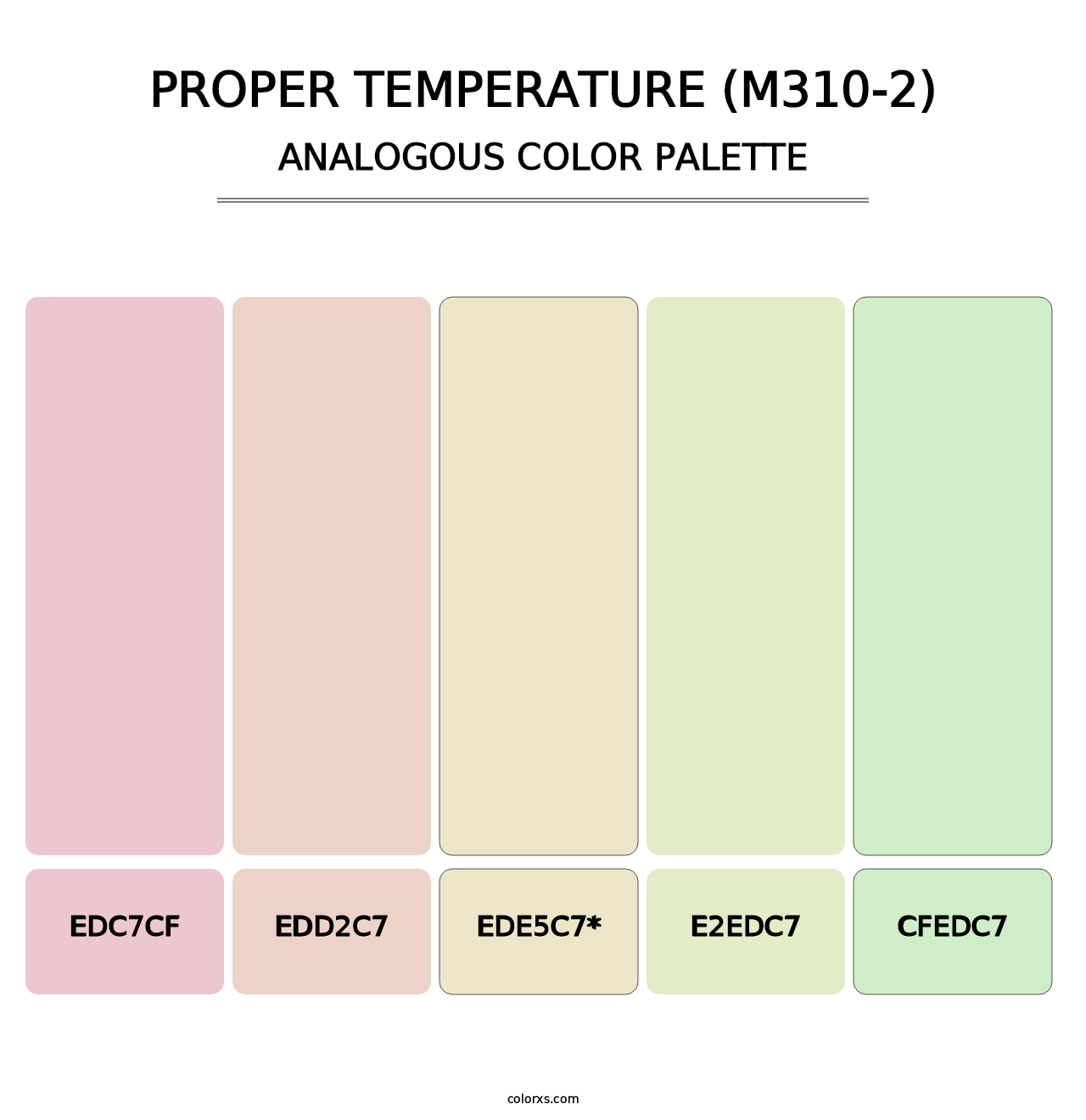 Proper Temperature (M310-2) - Analogous Color Palette