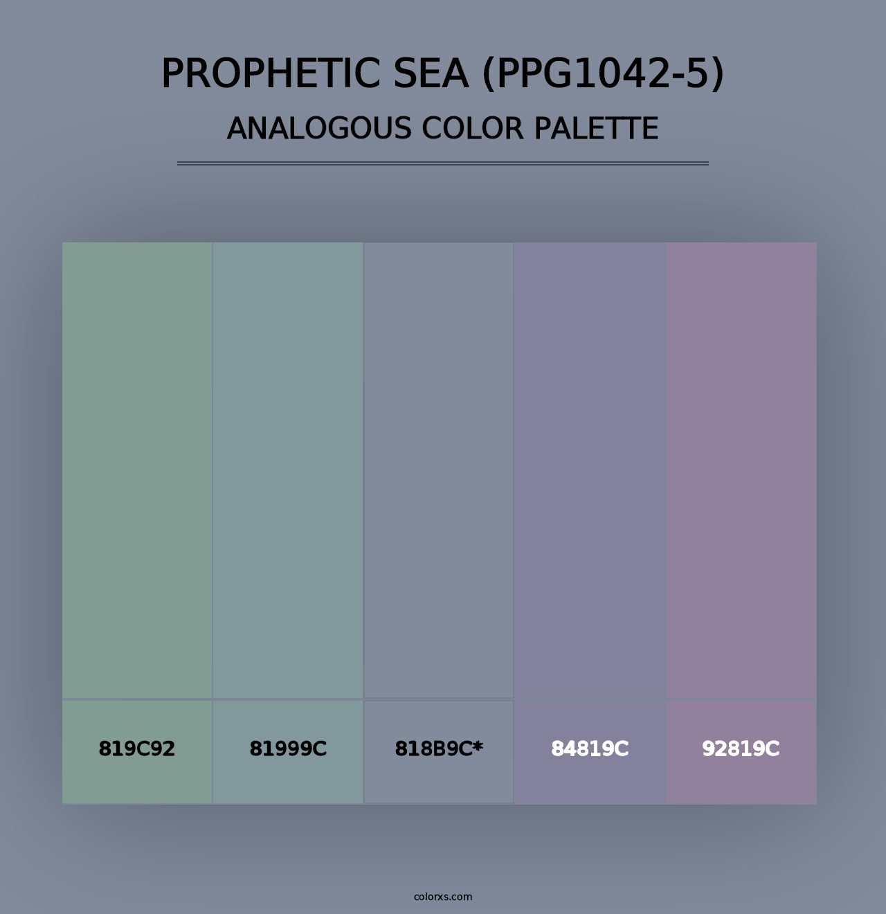 Prophetic Sea (PPG1042-5) - Analogous Color Palette