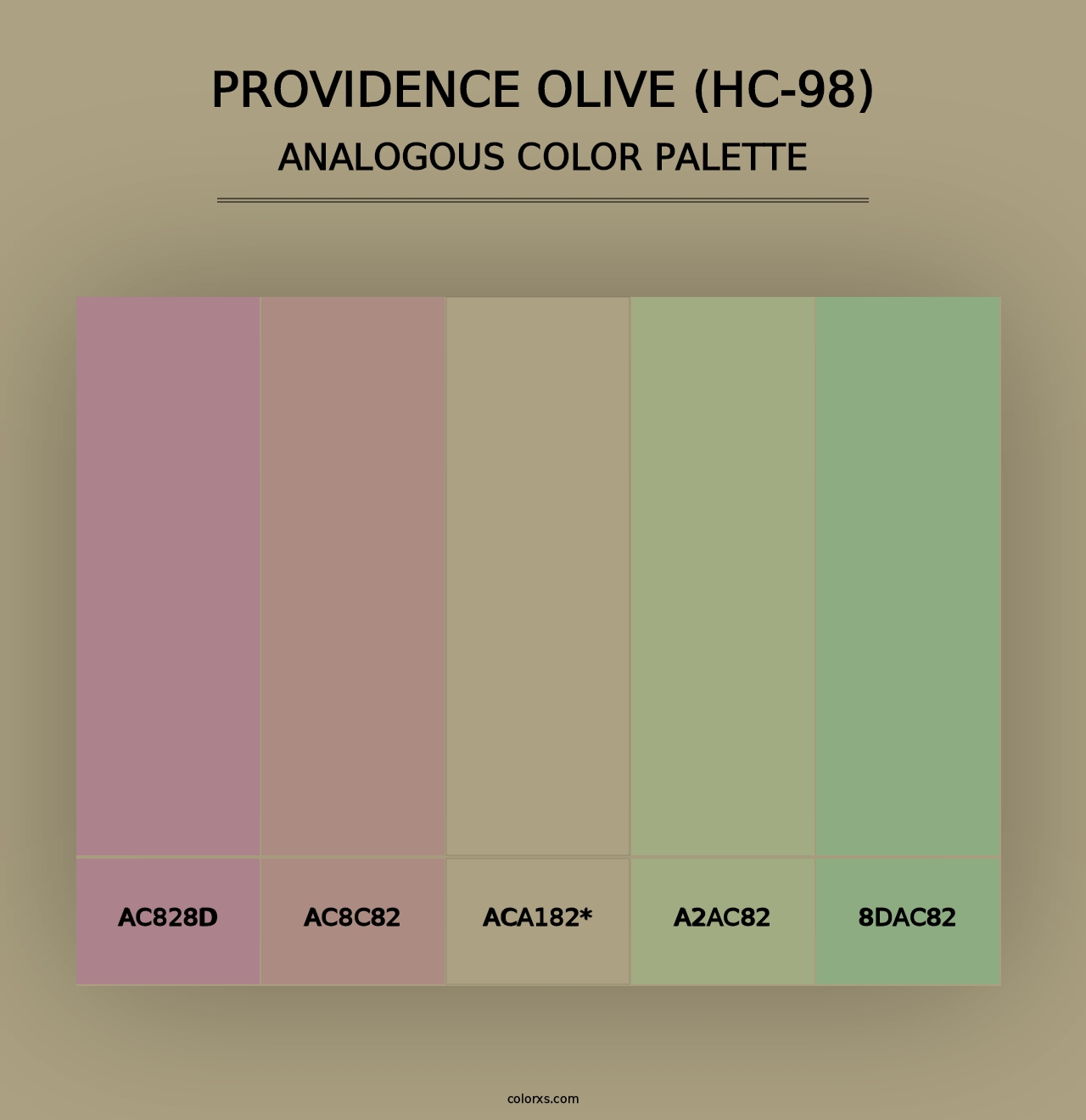 Providence Olive (HC-98) - Analogous Color Palette