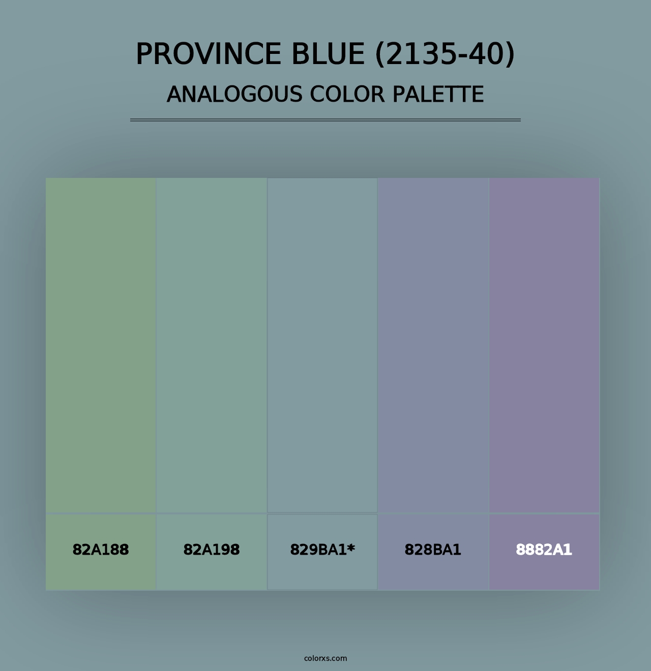 Province Blue (2135-40) - Analogous Color Palette