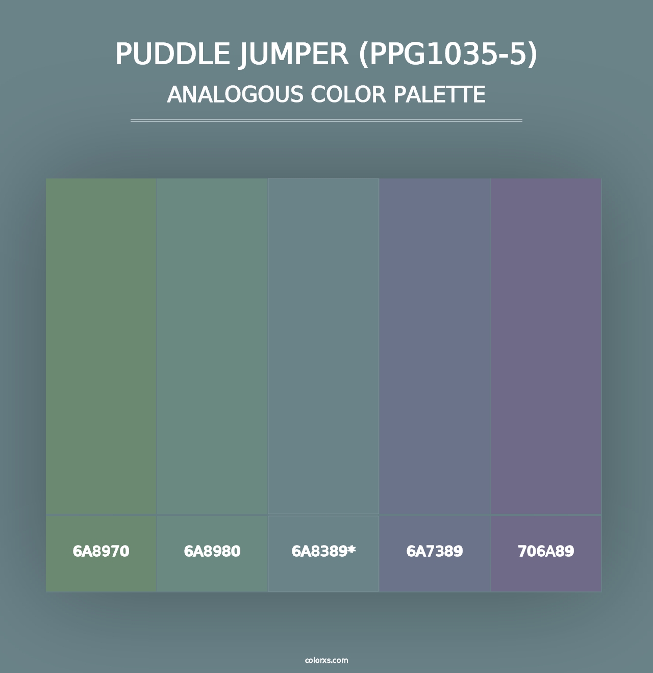 Puddle Jumper (PPG1035-5) - Analogous Color Palette