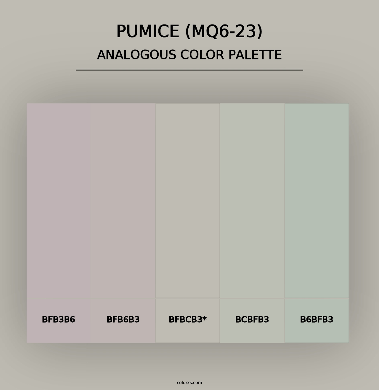 Pumice (MQ6-23) - Analogous Color Palette