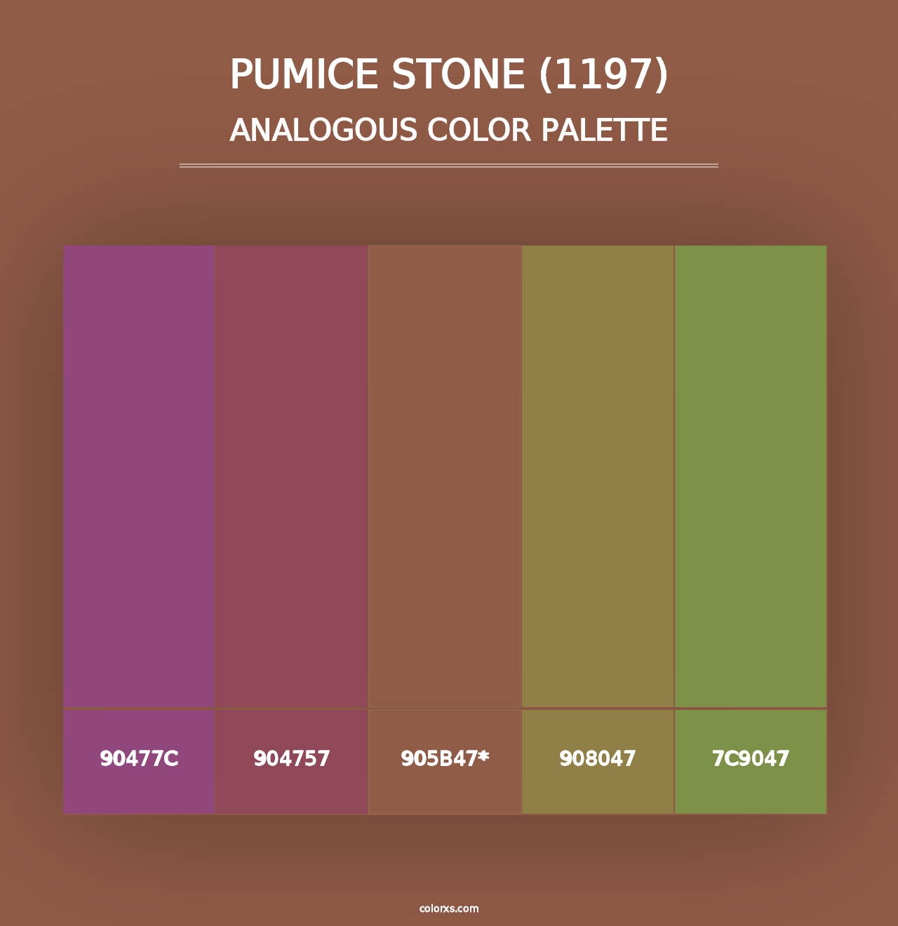 Pumice Stone (1197) - Analogous Color Palette