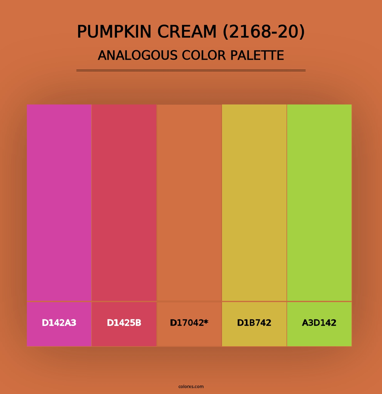 Pumpkin Cream (2168-20) - Analogous Color Palette