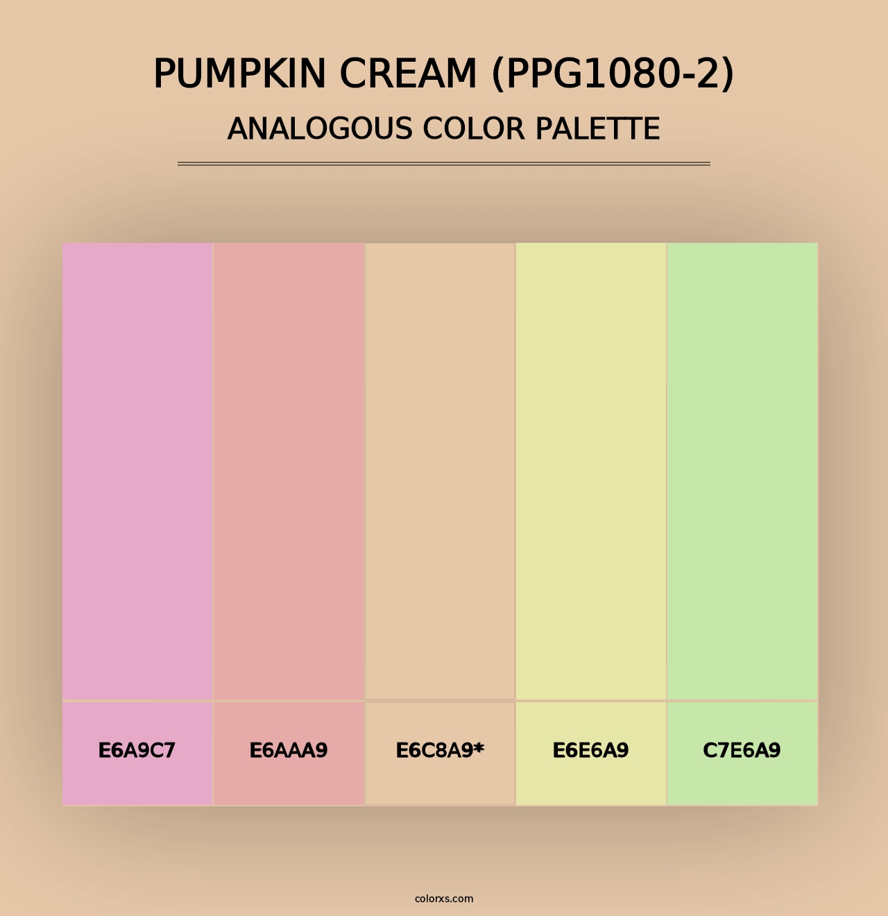 Pumpkin Cream (PPG1080-2) - Analogous Color Palette