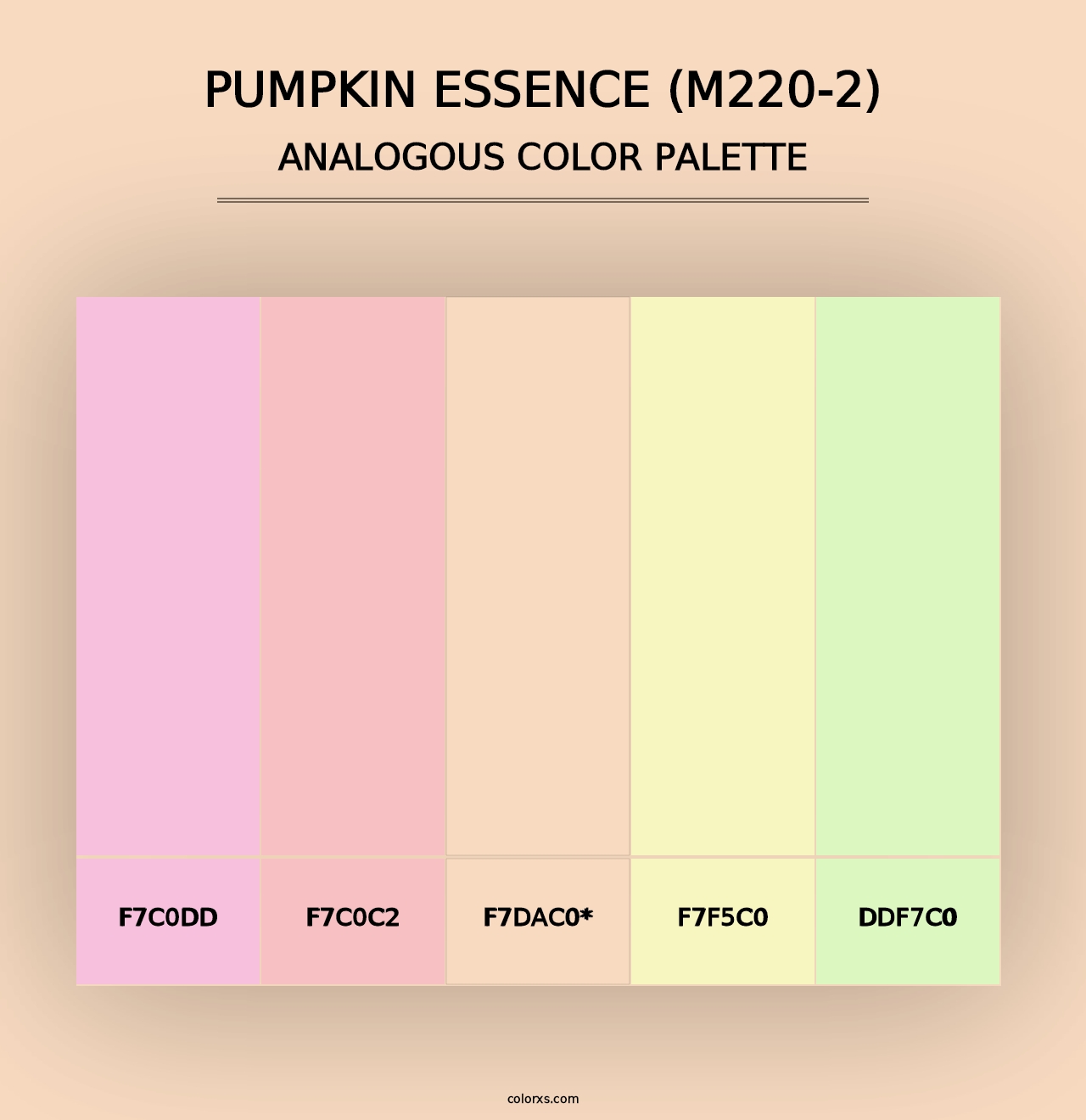 Pumpkin Essence (M220-2) - Analogous Color Palette