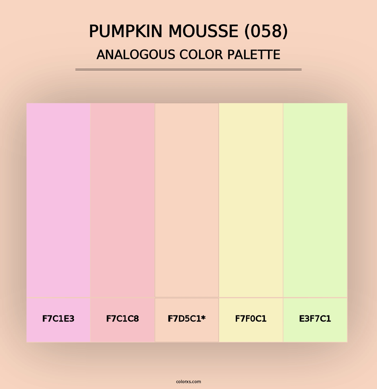 Pumpkin Mousse (058) - Analogous Color Palette